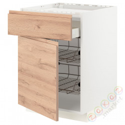 ⭐METOD / MAXIMERA⭐Sза st n/шу/2dr ko, белый/Voxtorpподражание. дуб, 60x60 cm⭐ИКЕА-89460300