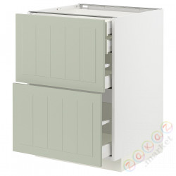 ⭐METOD / MAXIMERA⭐Sсstj 2fr/2n/śr/в шу, белый/Stensund светло-зеленый, 60x60 cm⭐ИКЕА-89487390