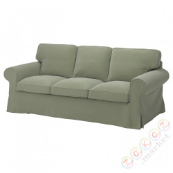 ⭐EKTORP⭐Чехол на диван3 человекowej, Крючокebo серо-зеленый⭐ИКЕА-00565211