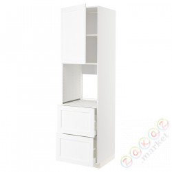 ⭐METOD / MAXIMERA⭐Утром доктора/2fr/2в шу, белый Enköping/белый имитация дерева, 60x60x220 cm⭐ИКЕА-79473572