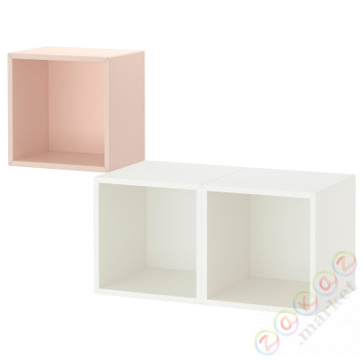 ⭐EKET⭐Комбинация навесных шкафов, бледно-розовый/белый, 105x35x70 cm⭐ИКЕА-79429862