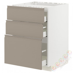 ⭐METOD / MAXIMERA⭐Ша ул/3fr/3шу, белый/Upplöv матciemnoбежевый, 60x60 cm⭐ИКЕА-79492250