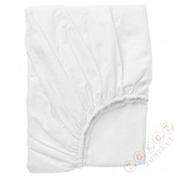 ⭐DVALA⭐Простыня на резинке на резинке, белый, 80x200 cm⭐ИКЕА-60360532