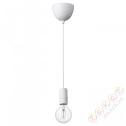 ⭐SUNNEBY / LUNNOM⭐Подвесной светильник сżarówką, белый/прозрачный шар⭐ИКЕА-89491504