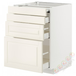 ⭐METOD / MAXIMERA⭐Кабинет ул. сwysuwanym blatem/3шу, белый/Bodbyn сливочный, 60x60 cm⭐ИКЕА-49433441