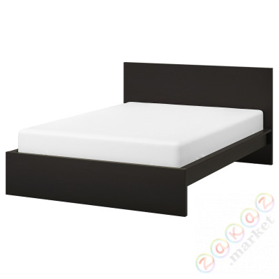 ⭐MALM⭐Корпус кровати, высоко, Черно-коричневый/Лурёй, 160x200 cm⭐ИКЕА-49002432
