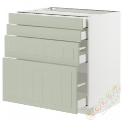 ⭐METOD / MAXIMERA⭐Sза st 4fr/4шу, белый/Stensund светло-зеленый, 80x60 cm⭐ИКЕА-89487125