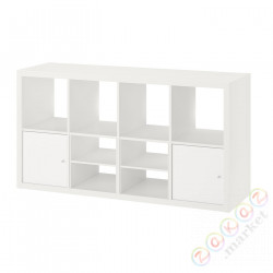 ⭐KALLAX⭐Книжный шкаф, с2 дверь/с2 пополняет сполка белый, 147x77 cm⭐ИКЕА-79552908