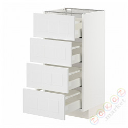 ⭐METOD / MAXIMERA⭐Sза st 4fr/4шу, белый/Stensund белый, 40x37 cm⭐ИКЕА-99409486