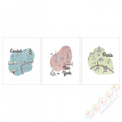 ⭐BILD⭐Плакат, zwiedзаjmy, 40x50 cm⭐ИКЕА-50441831