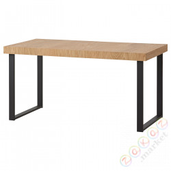 ⭐TARSELE⭐Складной стол, дубовый вейп/черный, 150/200x80 cm⭐ИКЕА-70581359