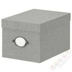 ⭐KVARNVIK⭐Контейнер с крышкой, Серый, 18x25x15 cm⭐ИКЕА-70412875