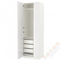 ⭐PAX / FARDAL⭐Комбинация шкафов, блеск/белый, 75x60x236 cm⭐ИКЕА-69481902