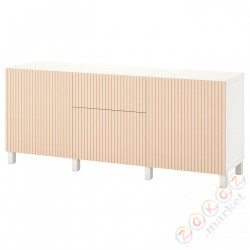 ⭐BESTA⭐Сочетание с ящики, белый Björköviken/березовый шпон, 180x42x74 cm⭐ИКЕА-89424326