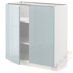 ⭐METOD⭐Кабинет stj/полки/2 дверь, белый/Kallarp jasnoсерый-синий, 80x37 cm⭐ИКЕА-29478789