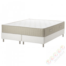 ⭐ESPEVAR/VATNESTROM⭐Континентальная кровать, белый/средней твердости натуральный, 180x200 cm⭐ИКЕА-09389765