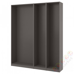 ⭐PAX⭐3 рамы шкафа, темно-серый, 200x35x236 cm⭐ИКЕА-39432183