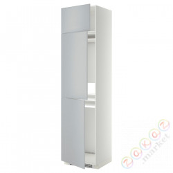 ⭐METOD⭐Ледяной шкаф высокий/замораживание/3Drz, белый/Veddinge Серый, 60x60x240 cm⭐ИКЕА-19463509