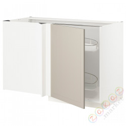 ⭐METOD⭐Напольный шкаф угловой H. полка, белый/Stensund бежевый, 128x68 cm⭐ИКЕА-19468818