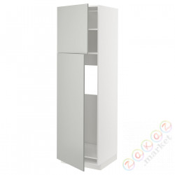 ⭐METOD⭐Shah ic с2 Drz, белый/Havstorp светло-серый, 60x60x200 cm⭐ИКЕА-09539185