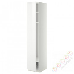 ⭐METOD⭐Высокий шкаф, полки/докторuciany, белый/Рингхульт белый, 40x60x200 cm⭐ИКЕА-99454742