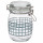 ⭐KORKEN⭐Банка с крышкой, Чистое стекло/решетка серо-голубой, 1 l⭐ИКЕА-60564685