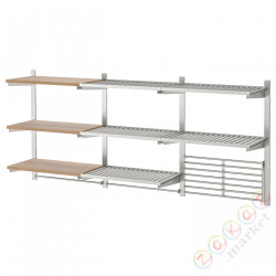 ⭐KUNGSFORS⭐Железнодорожный do заwiesz/полка/szyna/решетка, нержавеющая сталь/ясеневый шпон⭐ИКЕА-59284879