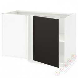 ⭐METOD⭐Угловой напольный шкаф с полкой, белый/Кунгсбака антрацит, 128x68 cm⭐ИКЕА-79469221