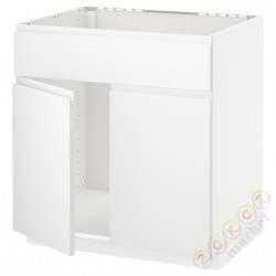 ⭐METOD⭐Стоянка под раковину 2Drz/fr, белый/Voxtorpматовый белый, 80x60 cm⭐ИКЕА-29465206