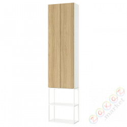 ⭐ENHET⭐Книжный шкаф, белый/подражание. дуб, 60x32x255 cm⭐ИКЕА-39547928