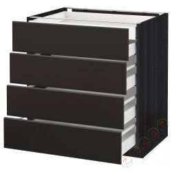 ⭐METOD / MAXIMERA⭐Бывший 4 пт/2n/3śr шу, черный/Кунгсбака антрацит, 80x60 cm⭐ИКЕА-59212420