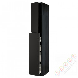 ⭐METOD / MAXIMERA⭐Sза wys сwys 1Drz/4шу, черный/Кунгсбака антрацит, 40x60x240 cm⭐ИКЕА-39454858