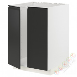 ⭐METOD⭐Шшш раковина/2 Drz, белый/Upplöv матантрацит, 60x60 cm⭐ИКЕА-19493422