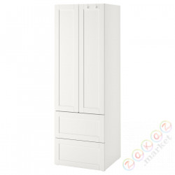 ⭐SMASTAD / PLATSA⭐Гардероб, белый белая рамка/с2 ящики, 60x42x181 cm⭐ИКЕА-59426299