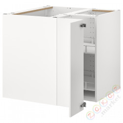 ⭐METOD⭐Тумба угловая с каруселью, белый/Веддинге белый, 88x88 cm⭐ИКЕА-19364694