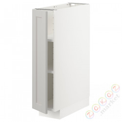 ⭐METOD⭐Кабинет ул./полки, белый/Lerhyttan светло-серый, 20x60 cm⭐ИКЕА-49455980