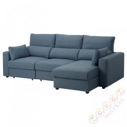 ⭐ESKILSTUNA⭐Диван 3-пассажир с шезлонгом, Gunnared синий⭐ИКЕА-99520191