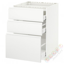 ⭐METOD / MAXIMERA⭐Старший полковник/3fr/3шу, белый/Voxtorpматовый белый, 60x60 cm⭐ИКЕА-49112789