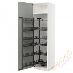 ⭐METOD⭐Высокий шкаф с wysuwaną spiżarką, белый/Havstorp светло-серый, 60x60x220 cm⭐ИКЕА-19538350