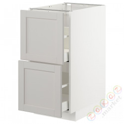 ⭐METOD / MAXIMERA⭐Sсstj 2fr/2в шу, белый/Lerhyttan светло-серый, 40x60 cm⭐ИКЕА-19274325