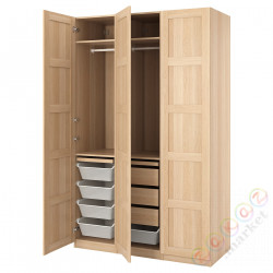 ⭐PAX / BERGSBO⭐Комбинация шкафов, под беленый дуб, 150x60x236 cm⭐ИКЕА-49336275