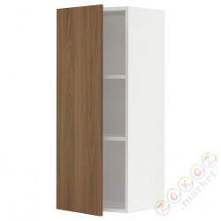 ⭐METOD⭐Навесной шкаф с полками, белый/Tistorp подражаниеacja коричневыйowego орехa, 40x100 cm⭐ИКЕА-89519225