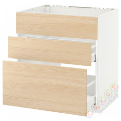 ⭐METOD / MAXIMERA⭐Форма L + 3F/2шу, белый/Askersund яркий узор ясеня, 80x60 cm⭐ИКЕА-59215895