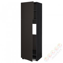 ⭐METOD⭐Shah ic с2 Drz, черный/Кунгсбака антрацит, 60x60x200 cm⭐ИКЕА-99465967