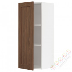 ⭐METOD⭐Навесной шкаф с полками, белый Enköping/коричневый орех, 40x100 cm⭐ИКЕА-49475105