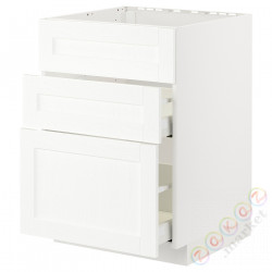 ⭐METOD / MAXIMERA⭐Постоянный шкаф/капюшон zint. с ящиками, белый Enköping/белый имитация дерева, 60x60 cm⭐ИКЕА-79477546