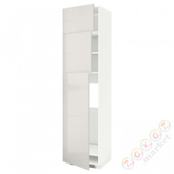 ⭐METOD⭐В ряду из 3 Drz, белый/Ringhult светло-серый, 60x60x240 cm⭐ИКЕА-69467326