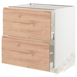 ⭐METOD / MAXIMERA⭐Sсstj 2fr/2в шу, белый/Voxtorpподражание. дуб, 80x60 cm⭐ИКЕА-19402851