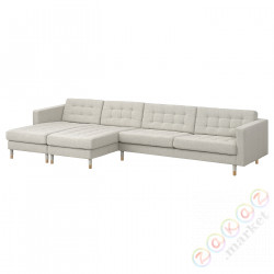 ⭐LANDSKRONA⭐5-местный диван, с шезлонгами Gunnared/бежевый дерево⭐ИКЕА-79435325