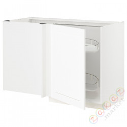 ⭐METOD⭐Напольный шкаф угловой H. полка, белый Enköping/белый имитация дерева, 128x68 cm⭐ИКЕА-19473594